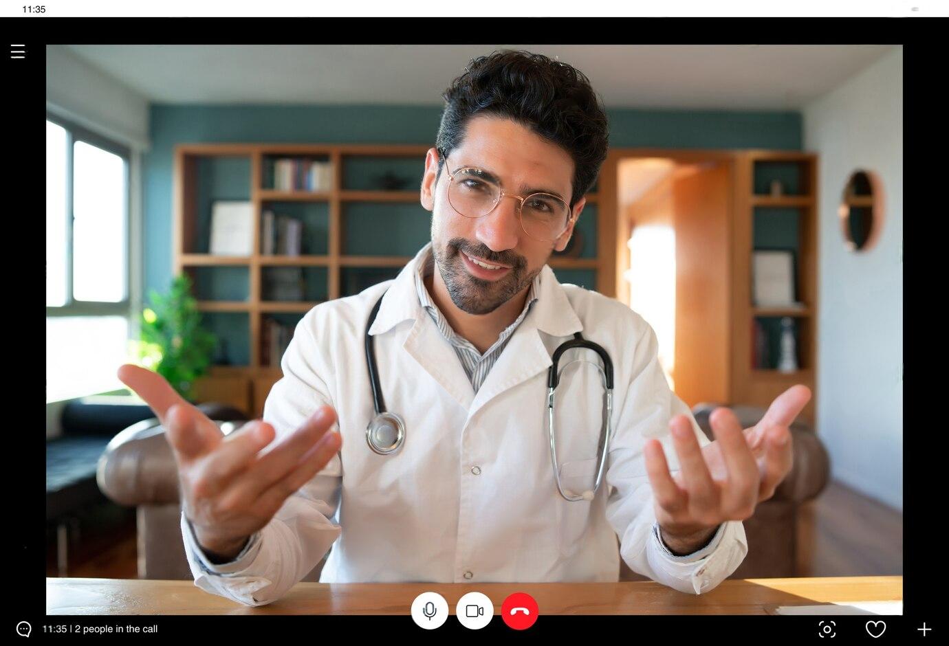 Modern medical team in discussion