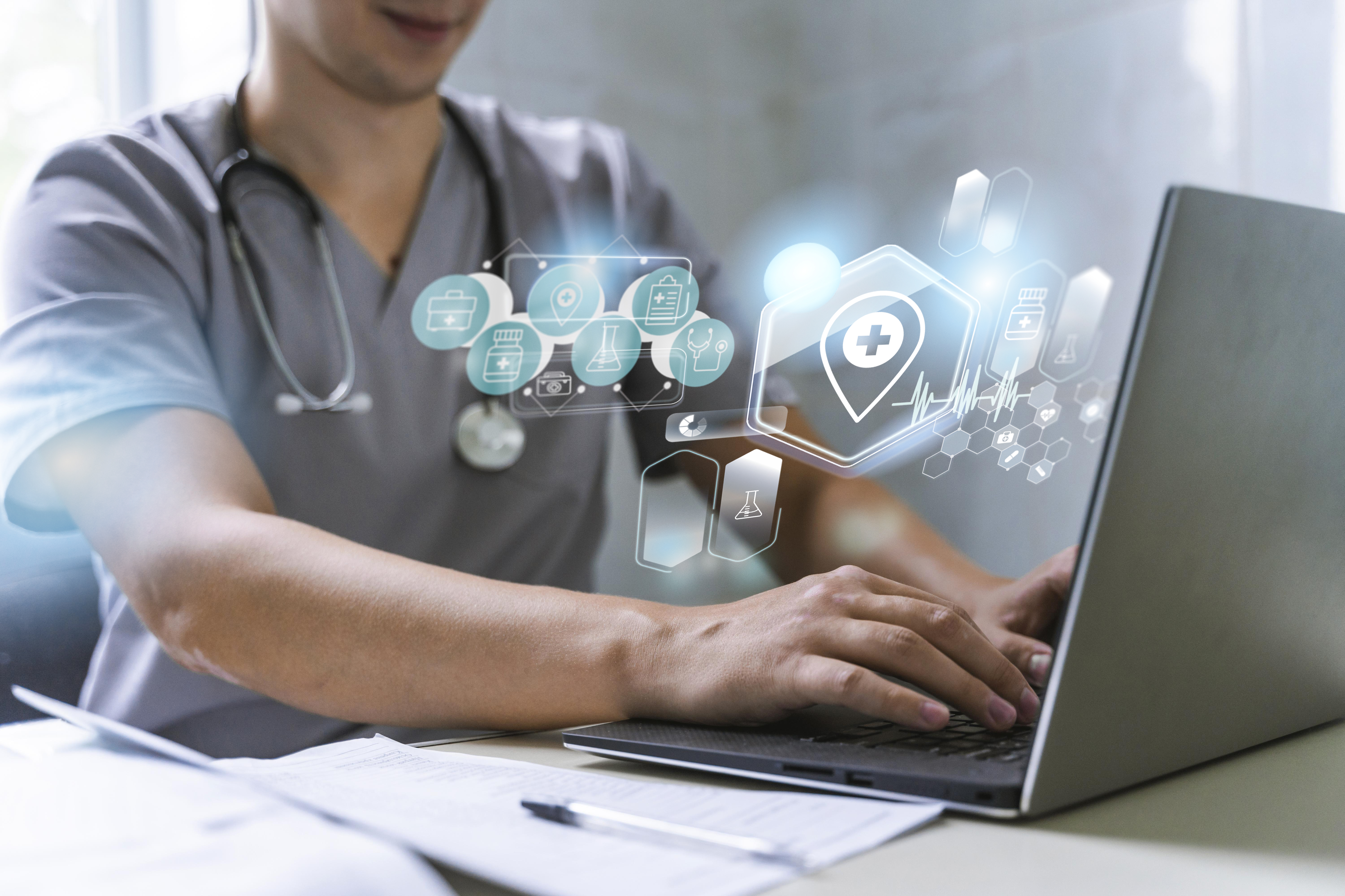modern medical professional in consultation with patient